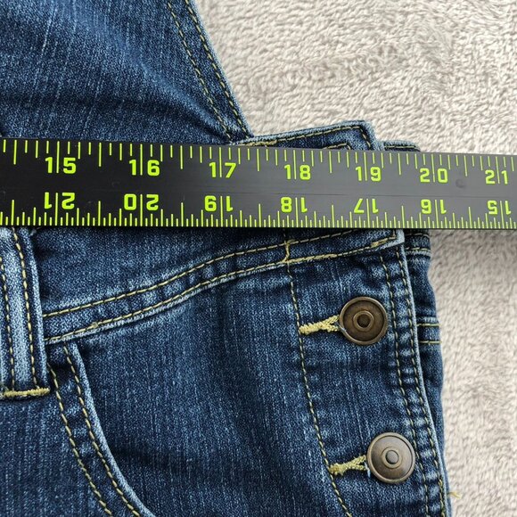 Vintage Planet Motherhood Girls Denim Overalls Large Blue Straight Leg Retro - Picture 4 of 16